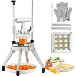 VEVOR Commercial Vegetable Fruit Chopper 1/4' Blade Heavy Duty Professional Food Dicer Kattex French Fry Cutter Onion Slicer Stainless Steel for Tomato