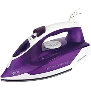 Igenix - PowerSteam Vertical Steam Iron, 250ml Tank Capacity, 2200W, Purple/White - IG3122 - Purple/White