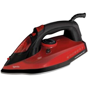 Igenix - PowerSteam Vertical Steam Iron, 380ml Tank Capacity, 2600W, Red/Black - IG3126