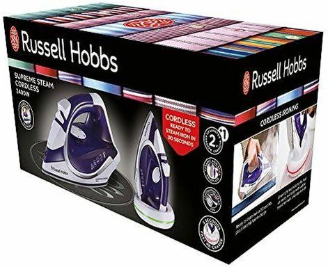 Hobbs 23300-56 Dry & Steam iron Ceramic soleplate 2400W Blue,White iron - Russell