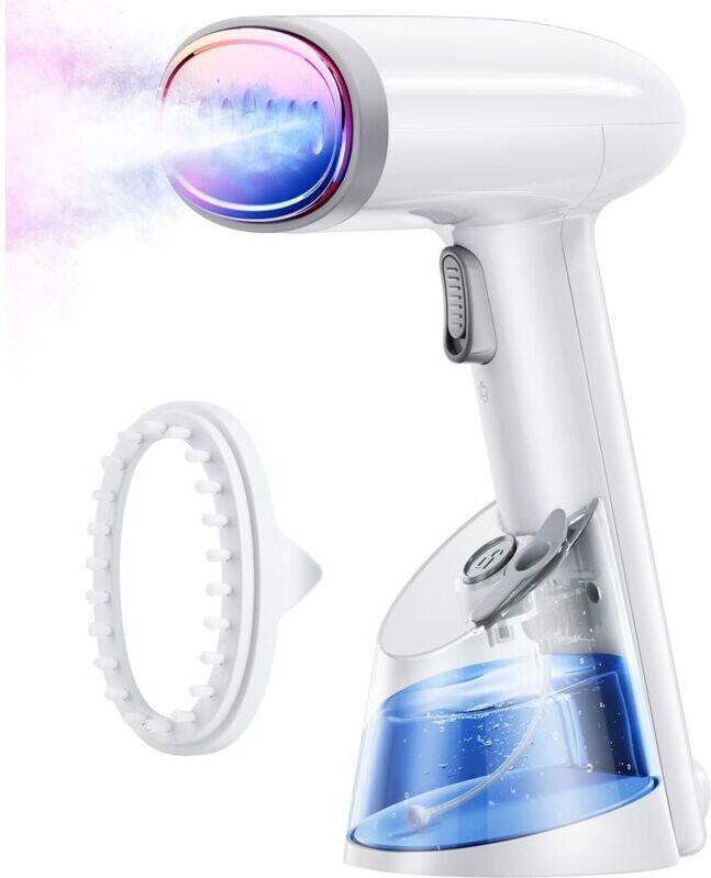 TINOR 1200W Portable Travel Steam Iron Garment Steamer with 250ml Water Tank, Ideal for Home and Travel White Travel Steam Generators