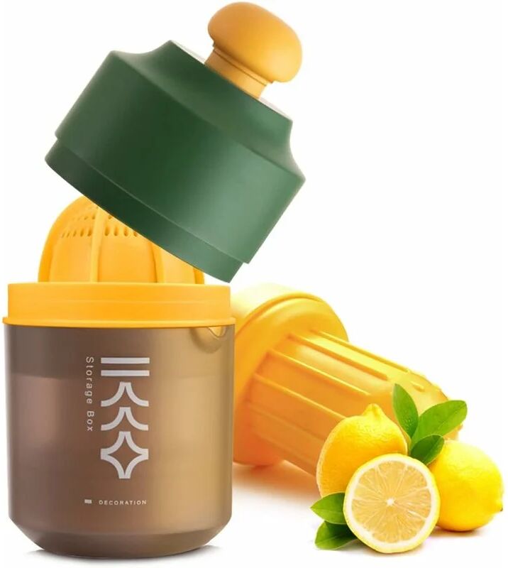 HÉLOISE Manual Citrus Press, Juice Extractor Juicer, Orange/Lemon/Lemon Squeezer with Container, Dual-Use Manual Fruit Juice Extractor, Very Durable,