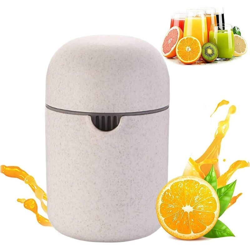 AOUGO Portable Hand Juicer,Mini Manual Fruit Juicer,Manual Juicer,Manual Lemon Juicer with Storage Cup,14.510cm,for