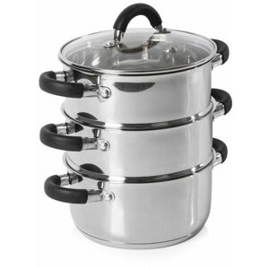 Tower - T80836 - 18cm 3 Tier Steamer S/Steel