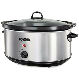 Tower 6.5 Litre Stainless Steel Slow Cooker