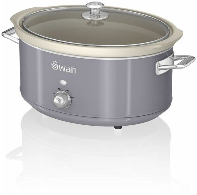 Swan 6.5L Slow Cooker Retro Grey