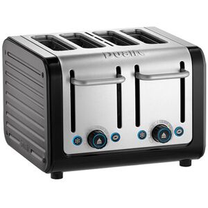 Dualit - Architect 4 Slot Black Body With Metallic Silver Panel Toaster