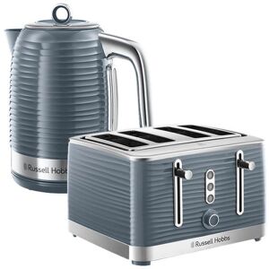 Inspire Kettle & 4 Slice Toaster Set Grey - Russell Hobbs