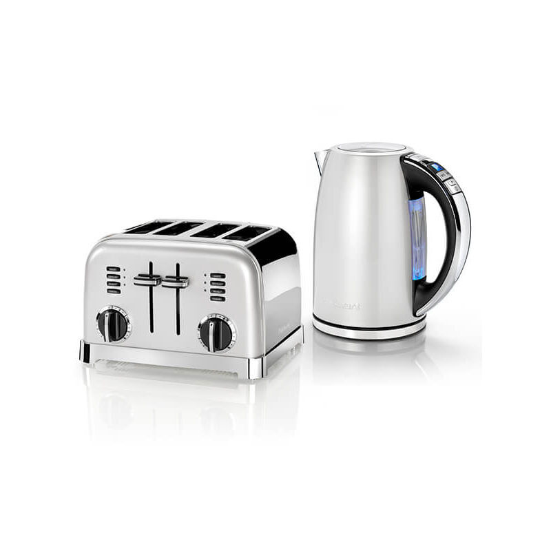 Style Frosted Pearl Multi-Temp Kettle & 4 Slice Toaster Breakfast Set - Cuisinart