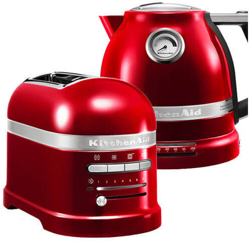 KitchenAid Artisan Candy Apple 2 Slot Toaster and Kettle Set