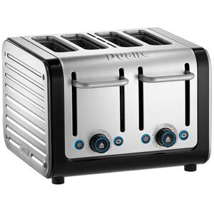 Architect 4 Slot Black Body With Brushed Stainless Steel Panel Toaster - Dualit