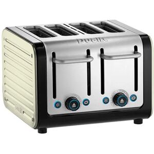 Architect 4 Slot Black Body With Canvas White Panel Toaster - Dualit