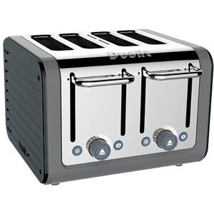 Architect 4 Slot Grey Body With Metallic Charcoal Panel Toaster - Dualit