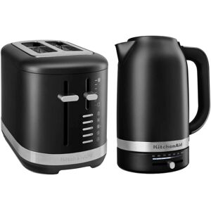 Breakfast Suite Matte Black 1.7L Kettle and 2 Slice Toaster Set - Kitchenaid