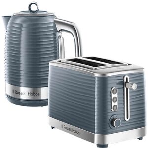 Russell Hobbs Inspire Kettle & 2 Slice Toaster Set Grey