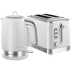 Russell Hobbs Inspire Kettle & 2 Slice Toaster Set White