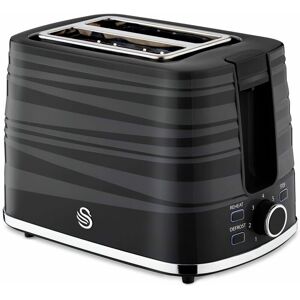 Swan 2 Slice Black Toaster