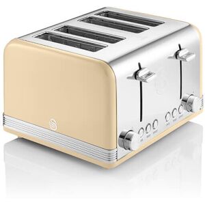 Retro Cream 4 Slice Toaster - Swan