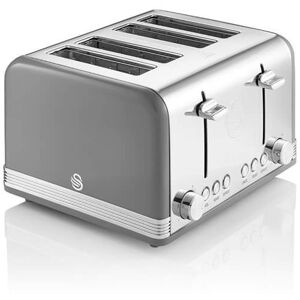 Retro Grey 4 Slice Toaster - Swan