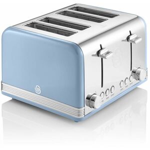 Swan - 4 Slice Retro Blue Toaster