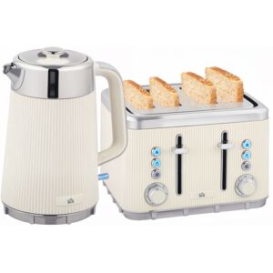 HOMCOM 1.7L 3000W Rapid Boil Kettle and 4 Slice Toaster Set Crumb Tray Cream HOMCOM 1.7L 3000W Rapid Boil Kettle and 4 Slice Toaster Set Crumb Tray Cream