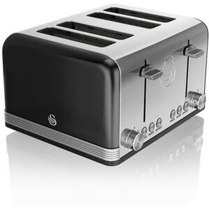 Swan - Retro Black 4 Slice Toaster Swan - Retro Black 4 Slice Toaster