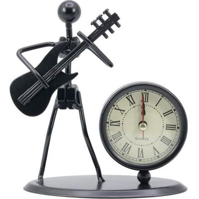 OUTHWAITE Vintage Creative Guitar Clock - Black And Iron OUTHWAITE Vintage Creative Guitar Clock - Black And Iron
