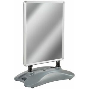 Tectake - a Board - double-sided with base + 2 foils - a frame, pavement sign, sandwich board - grey