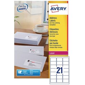 Avery - L7160-500 Address Label White (Pack-500) - White