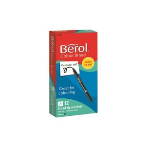 VOW Berol colour broad markers blk PK12 - BR41502