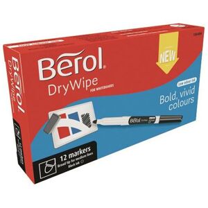 VOW - Berol D/Wipe Broad Marker Blk Pk12 - BR84894