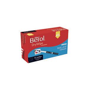 Berol - D/Wipe Fine Marker Blk Pk192