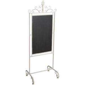 Biscottini - Blackboard with white iron frame Easel Floor-standing blackboard writable with chalk Erasable reminder board Bars Restaurants