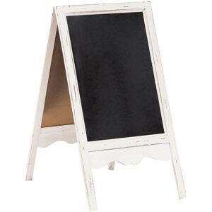 BISCOTTINI Double-sided wooden blackboard Easel Floor-standing blackboard writable with chalk Erasable reminder board Restaurants Bars