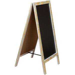 Biscottini - Double-sided wooden blackboard Easel Floor-standing blackboard writable with chalk Erasable reminder board Restaurants Bars