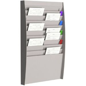 Fast Paper - Fast Pape Document Contol Panel/Liteatue Holde 2 x 10 Compatment A4 g - Grey