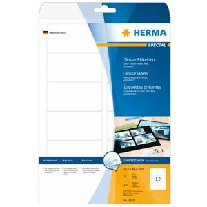 Herma - Labels A4 88,9x46,6 mm white paper glossy 300 pcs.