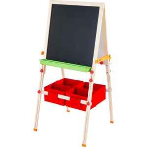 Teamson Kids - Kids Easel Chalkboard Blackboard Whiteboard Adjust Height TK-FB028R - Wood / Red