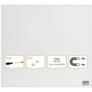 Nobo - Magnetic Glass Whiteboard Tile 450x450mm White 1903957