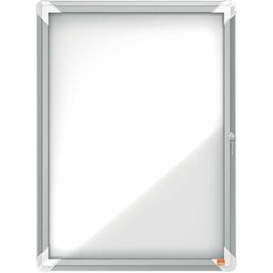 Nobo - Pemium Plus Outdoo Lockable Magnetic Whiteboad Display Case Aluminium Fame - White