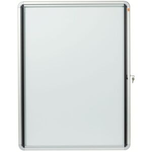 Nobo - Premium Plus Outdoor Lockable Magnetic Whiteboard Display Case Alumini - White