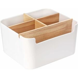 HÉLOISE Pencil Holder Multifunctional Desk Organizer with Removable Compartments, Wooden Storage Box for Home, School