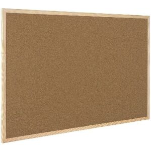 Q-connect - KF03568 Corkboard Wooden Frame 90X120CM - Brown