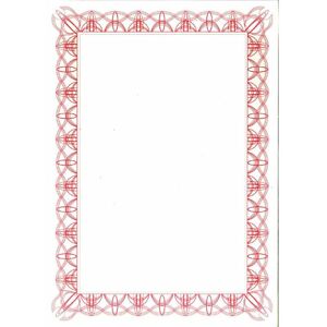 Computer Craft - Compute Caft Cetificate Pape with Foil Seals A4 90gsm Reflex Red - Red