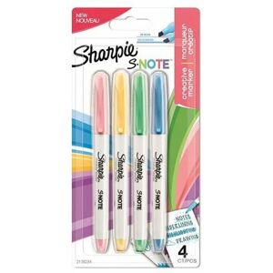 S-Note Creative Permanent Marker Chisel Tip Assorted Colours (Pa - Assorted - Sharpie