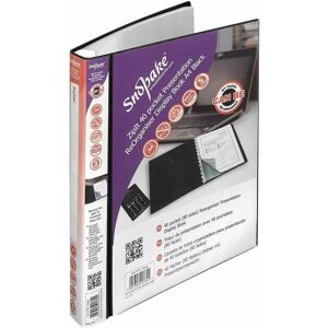 Snopake - ReOrganiser A4 Display Book 40 Pocket Black - Black