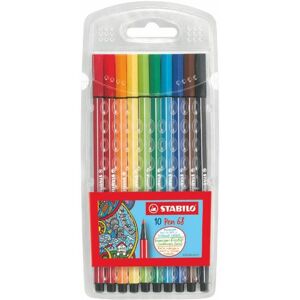 Stabilo STABILO Pen 68 Fibre Tip Pen 1mm Line Assorted Colours (Wallet 10) - Assorted