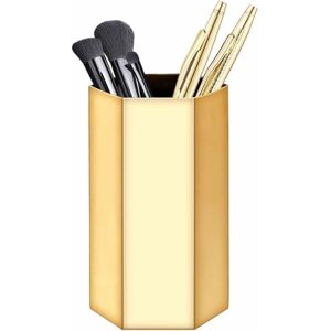 Denuotop - Stainless Steel Sexanguler Pen Holder - Gold