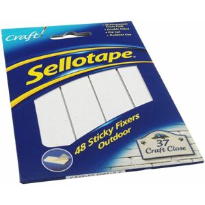 Sellotape - Sticky Fixer Outdoor 20 x 20mm, Pack of 48