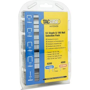 Tacwise 1628 Selection Pack 53/6-12 mm & 180/10 mm Staples & Nails Pack of 10200